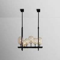 CANDLE 2 Linear Chandelier by Lampadom - close-up