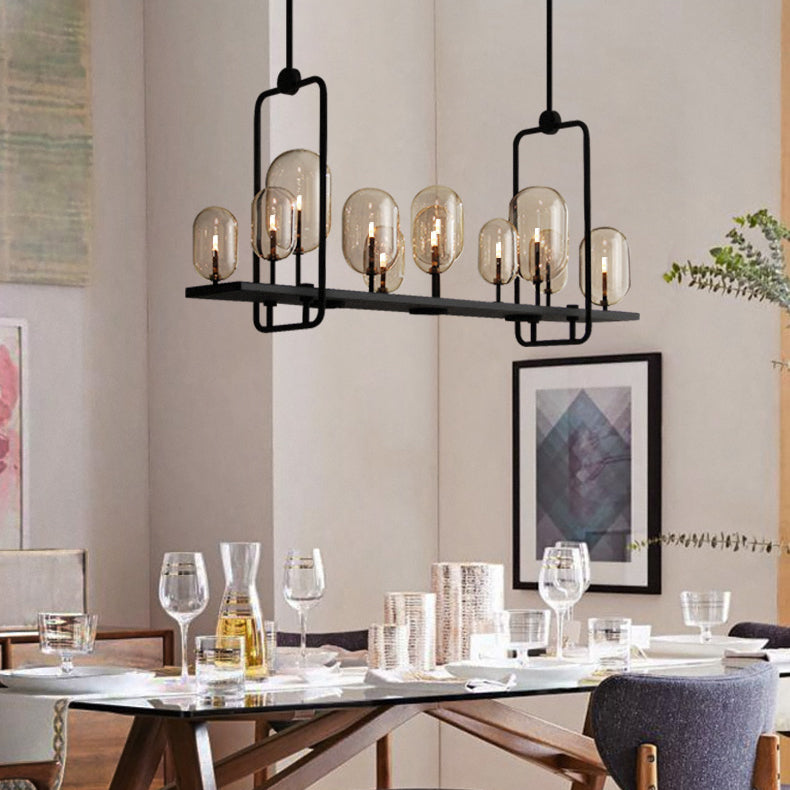 CANDLE 2 Linear Chandelier by Lampadom - angle view