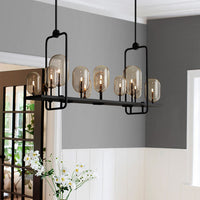 CANDLE 2 Linear Chandelier by Lampadom - side view