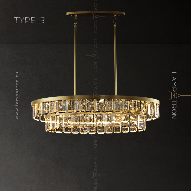 CAPELLA Linear Chandelier by Lampadom - close-up