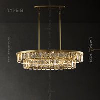 CAPELLA Linear Chandelier by Lampadom - close-up