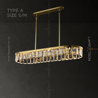 CAPELLA Linear Chandelier by Lampadom - side view