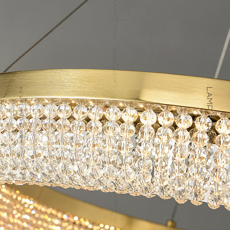 CARMEN ONE Ring Chandelier by Lampadom - side view