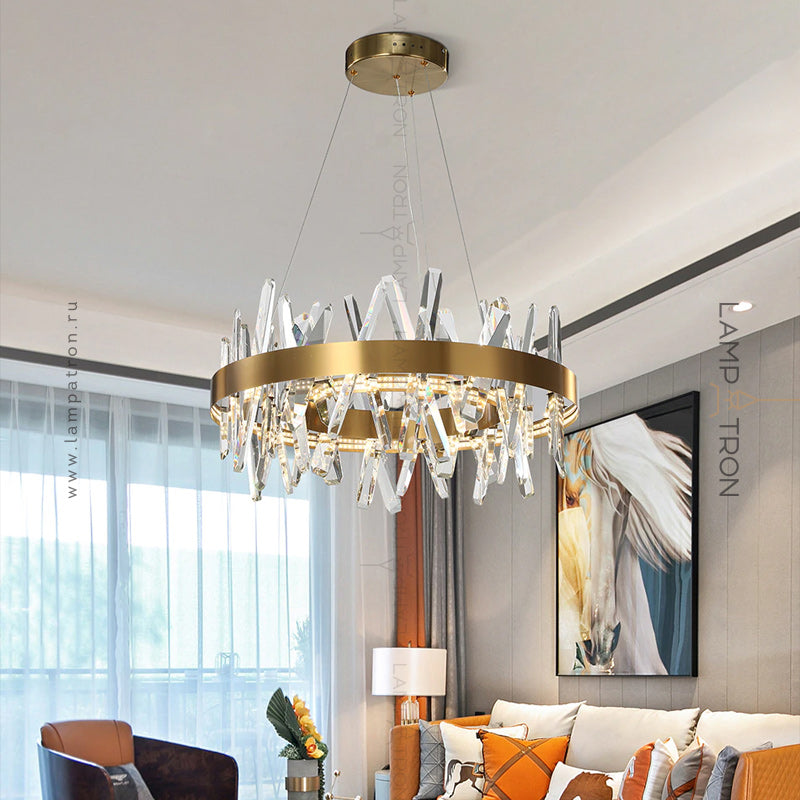 CAROLA CROSS Ring Chandelier by Lampadom - scale reference