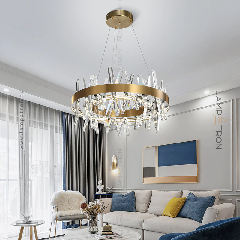 CAROLA CROSS Ring Chandelier by Lampadom - ambient shot