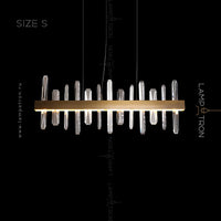 CAROLA Linear Chandelier by Lampadom - side view