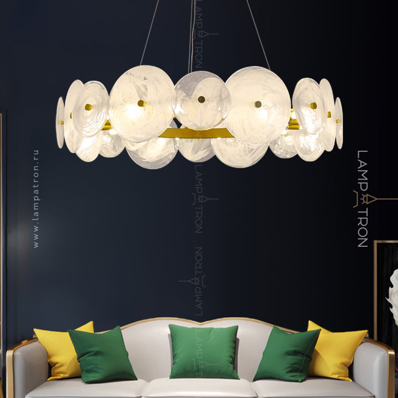 CLARA WHITE Ring Chandelier by Lampadom - close-up