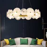 CLARA WHITE Ring Chandelier by Lampadom - close-up