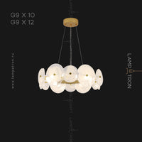 CLARA WHITE Ring Chandelier by Lampadom - detail view
