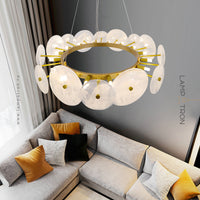 CLARA WHITE Ring Chandelier by Lampadom - side view