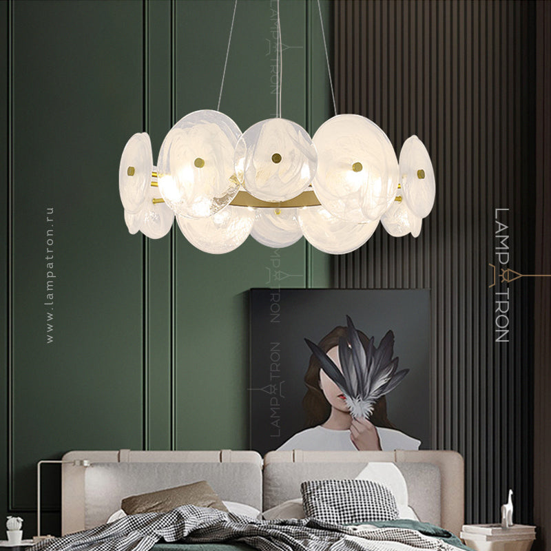 CLARA WHITE Ring Chandelier by Lampadom - angle view