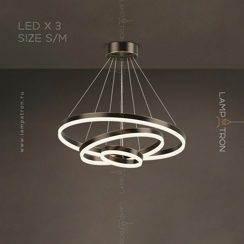 CRUISE MORE LUX Ring Chandelier by Lampadom - angle view