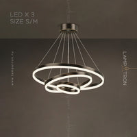 CRUISE MORE LUX Ring Chandelier by Lampadom - angle view