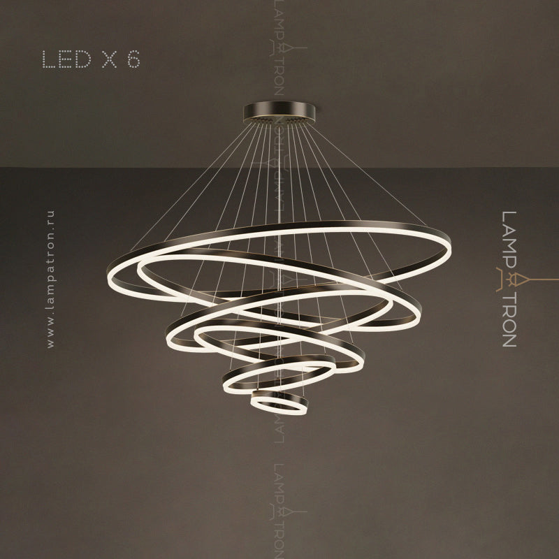 CRUISE MORE LUX Ring Chandelier by Lampadom - top view