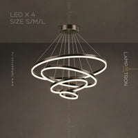 CRUISE MORE LUX Ring Chandelier by Lampadom - scale reference