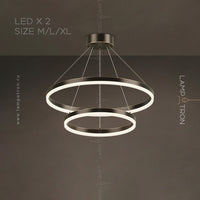 CRUISE MORE LUX Ring Chandelier by Lampadom - scale reference