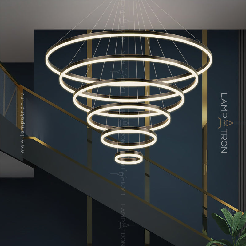 CRUISE MORE LUX Ring Chandelier by Lampadom - side view