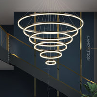 CRUISE MORE LUX Ring Chandelier by Lampadom - side view