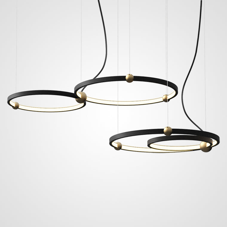 PLANETARY Ring Chandelier by Lampadom - close-up