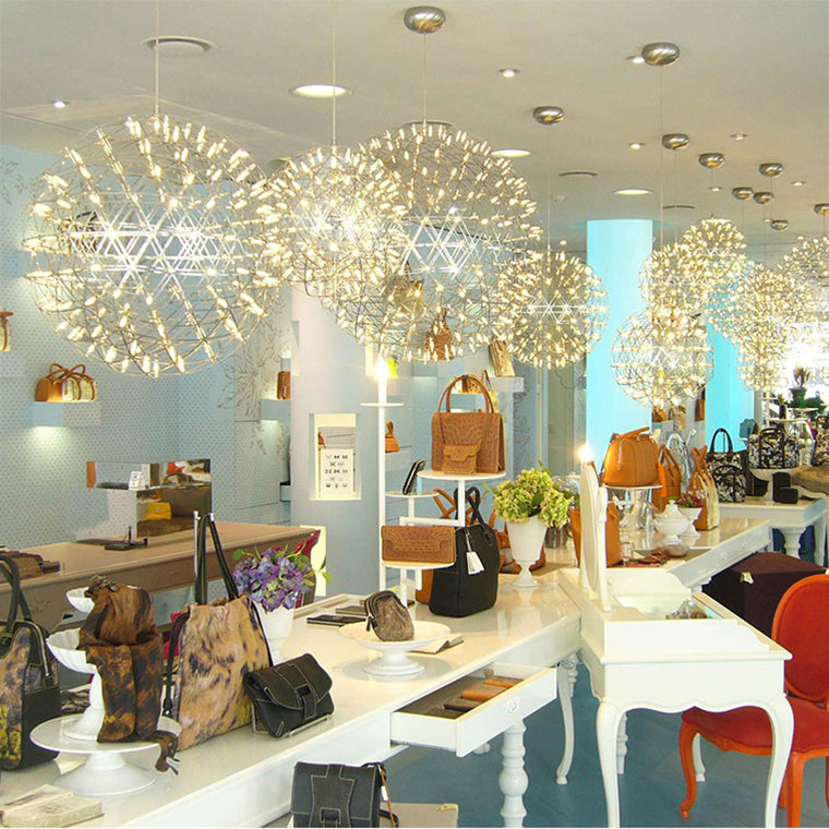 FIREWORK Chandelier by Lampadom - side view