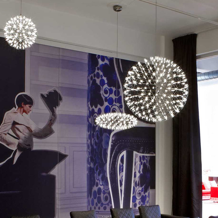 FIREWORK Chandelier by Lampadom - scale reference