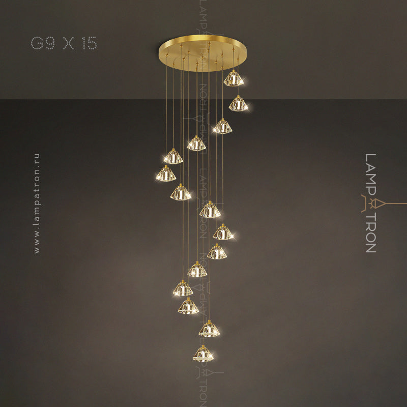 FREEDVOR Cascade Light by Lampadom - side view