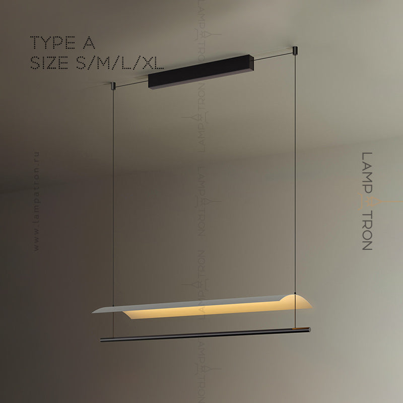 GARTH Linear Chandelier by Lampadom - top view