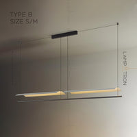 GARTH Linear Chandelier by Lampadom - angle view