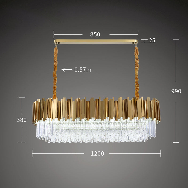 GENEVA Linear Chandelier by Lampadom - angle view