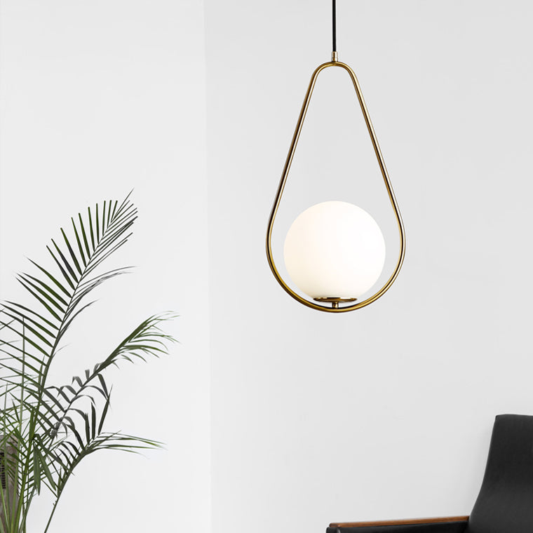 HOOP DROP Pendant by Lampadom - side view