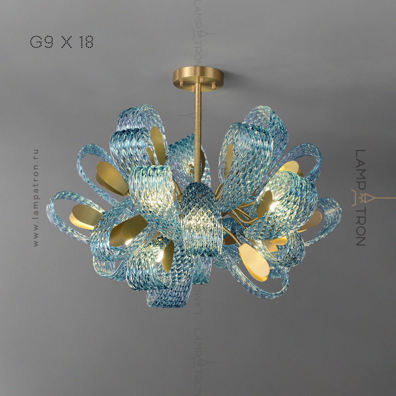 LUCIA Chandelier by Lampadom - angle view