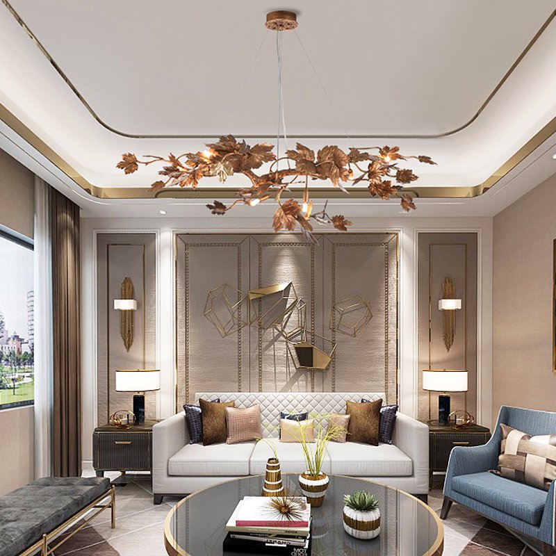 MAPLE B Chandelier by Lampadom - side view
