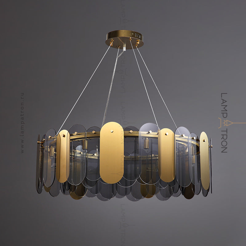 MARLINA GLOSS Ring Chandelier by Lampadom - scale reference