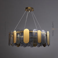 MARLINA GLOSS Ring Chandelier by Lampadom - scale reference