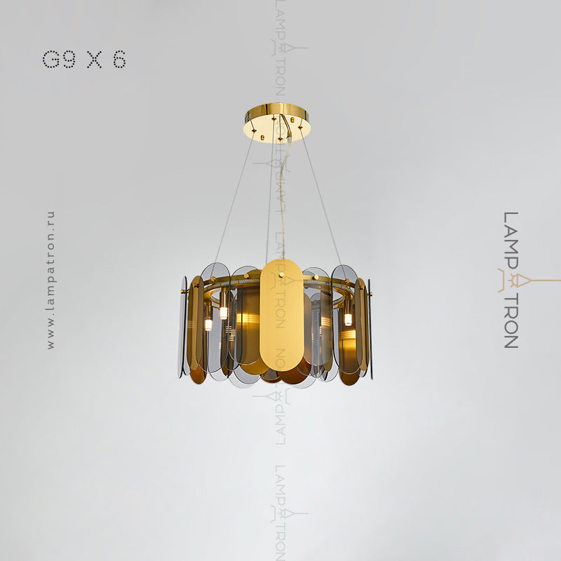 MARLINA GLOSS Ring Chandelier by Lampadom - top view