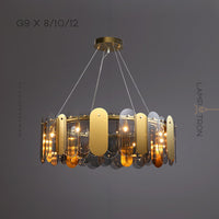 MARLINA GLOSS Ring Chandelier by Lampadom - angle view