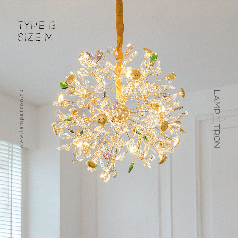 NELIO Chandelier by Lampadom - angle view