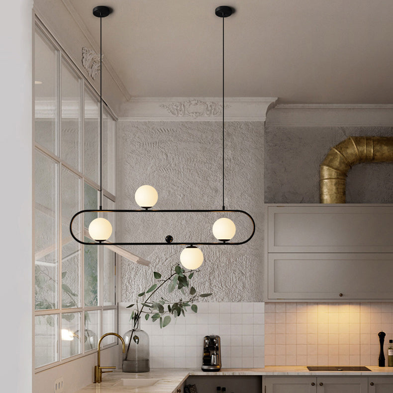 HOOP Linear Chandelier by Lampadom - side view