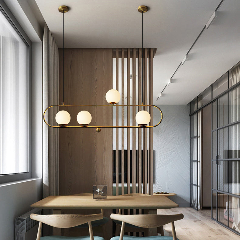 HOOP Linear Chandelier by Lampadom - detail view