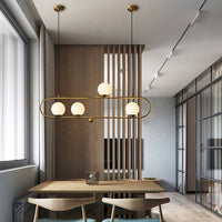 HOOP Linear Chandelier by Lampadom - detail view