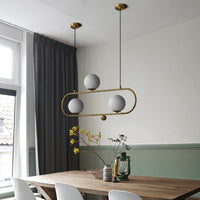 HOOP Linear Chandelier by Lampadom - detail view
