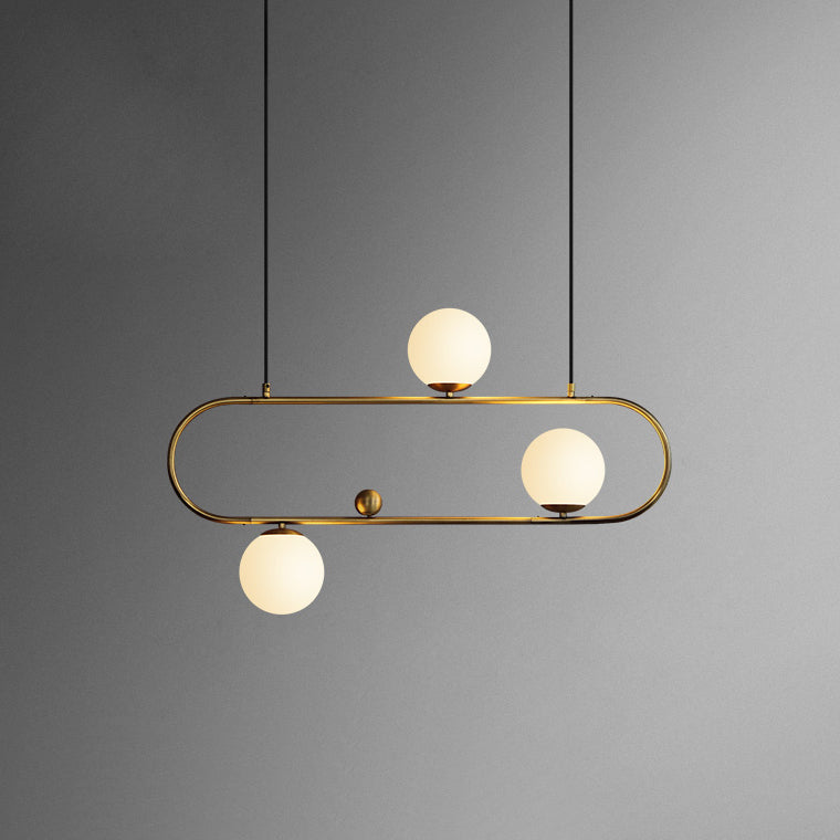 HOOP Linear Chandelier by Lampadom - detail view
