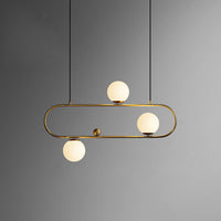HOOP Linear Chandelier by Lampadom - detail view