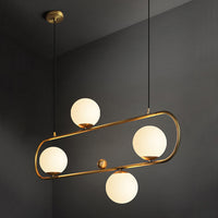 HOOP Linear Chandelier by Lampadom - side view
