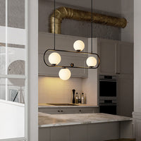 HOOP Linear Chandelier by Lampadom - top view