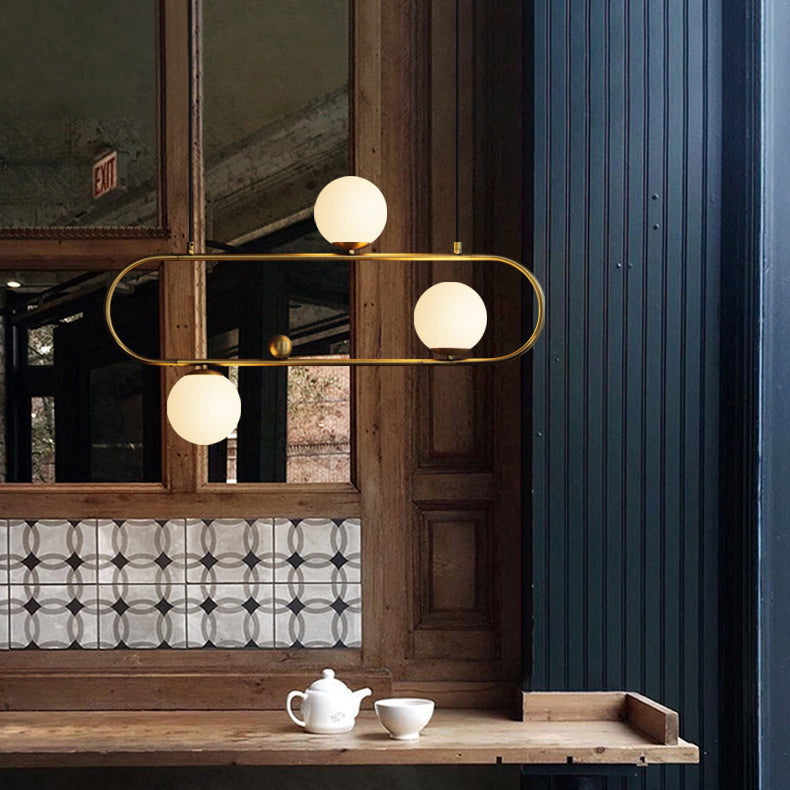 HOOP Linear Chandelier by Lampadom - close-up