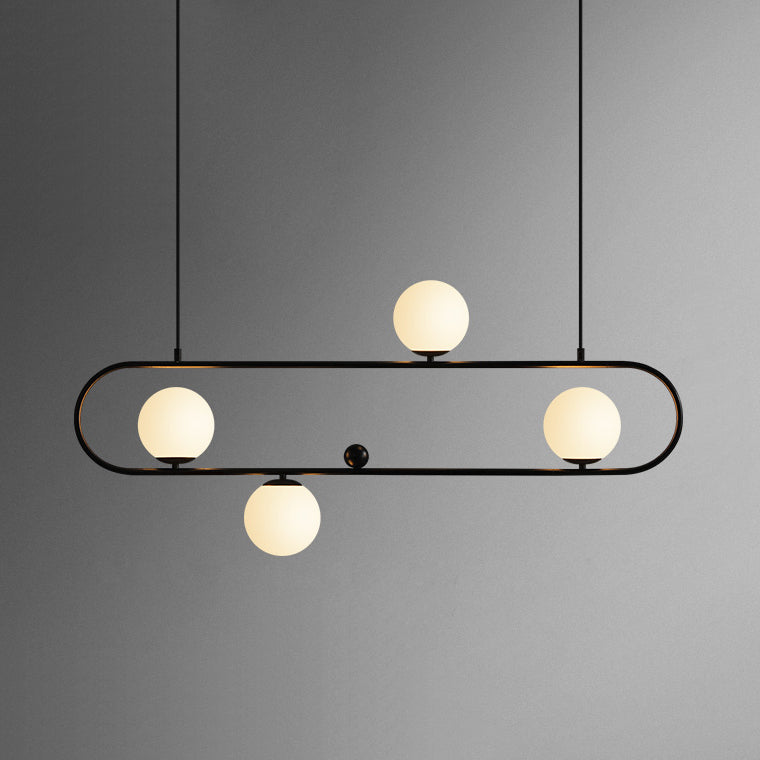 HOOP Linear Chandelier by Lampadom - scale reference