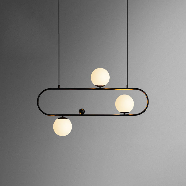 HOOP Linear Chandelier by Lampadom - close-up
