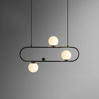 HOOP Linear Chandelier by Lampadom - close-up