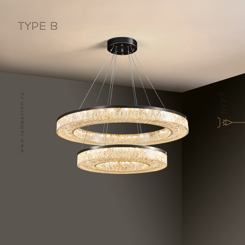 OLAGUS Ring Chandelier by Lampadom - side view